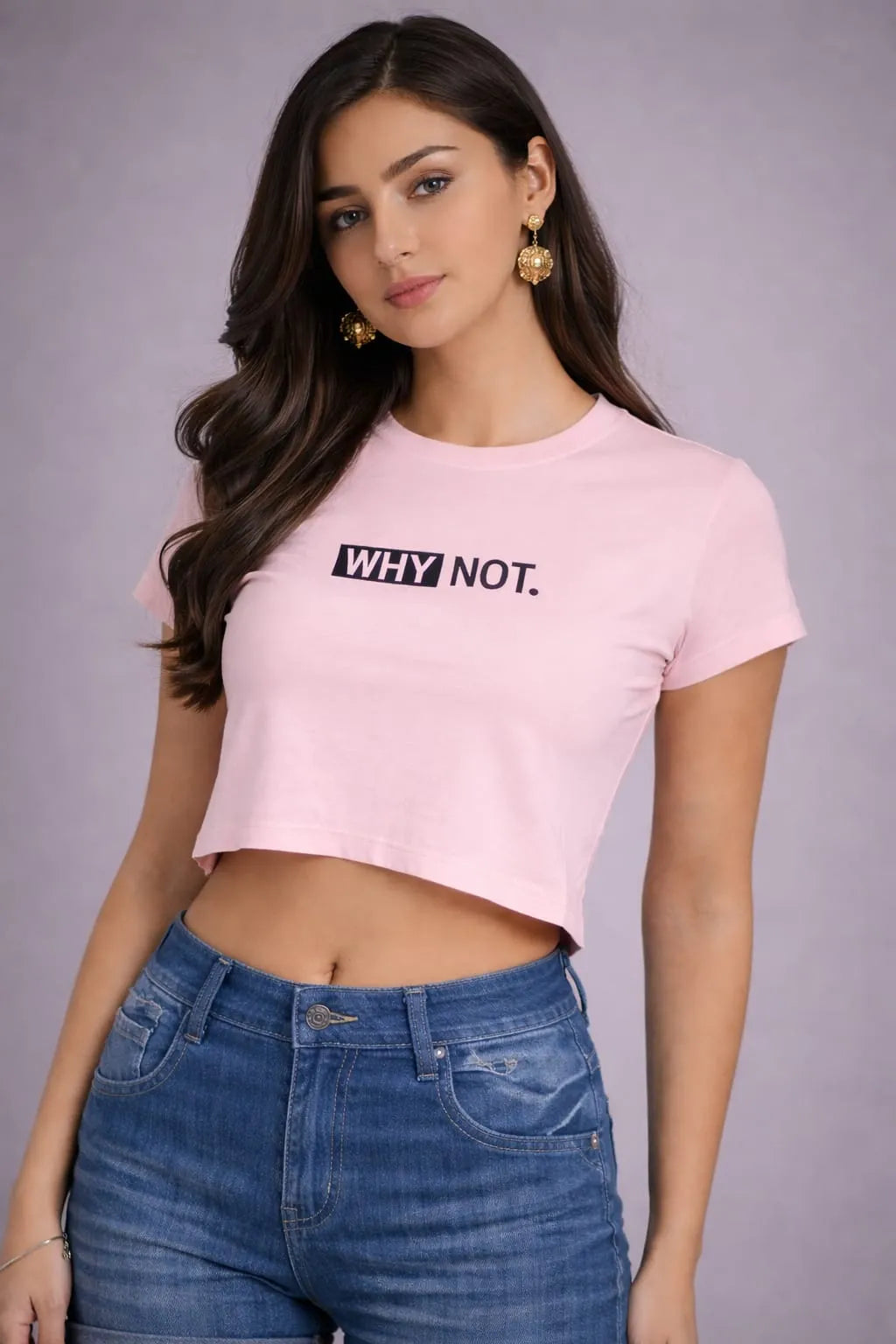 Why Not – Women's Crop Top T-Shirt