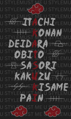 Akatsuki Rogue Ninjas Oversized Naruto T-Shirt