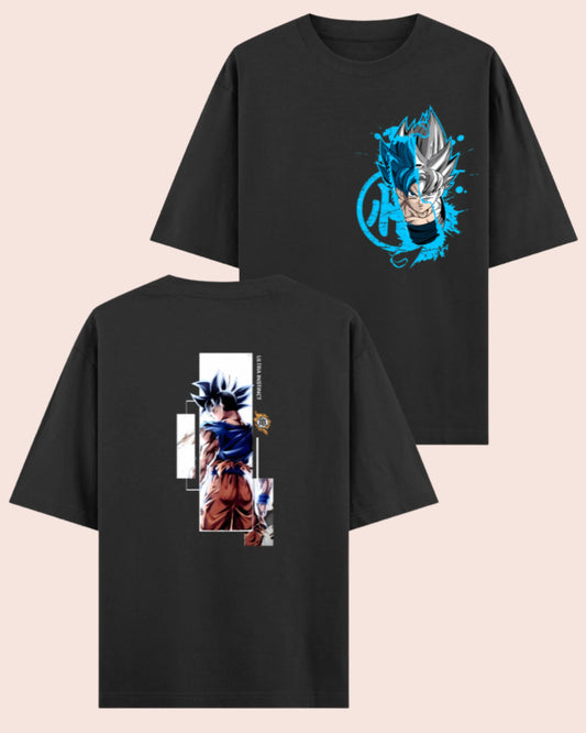 ⚡ Ultra Duality – Goku Instinct x Blue Oversized T-Shirt