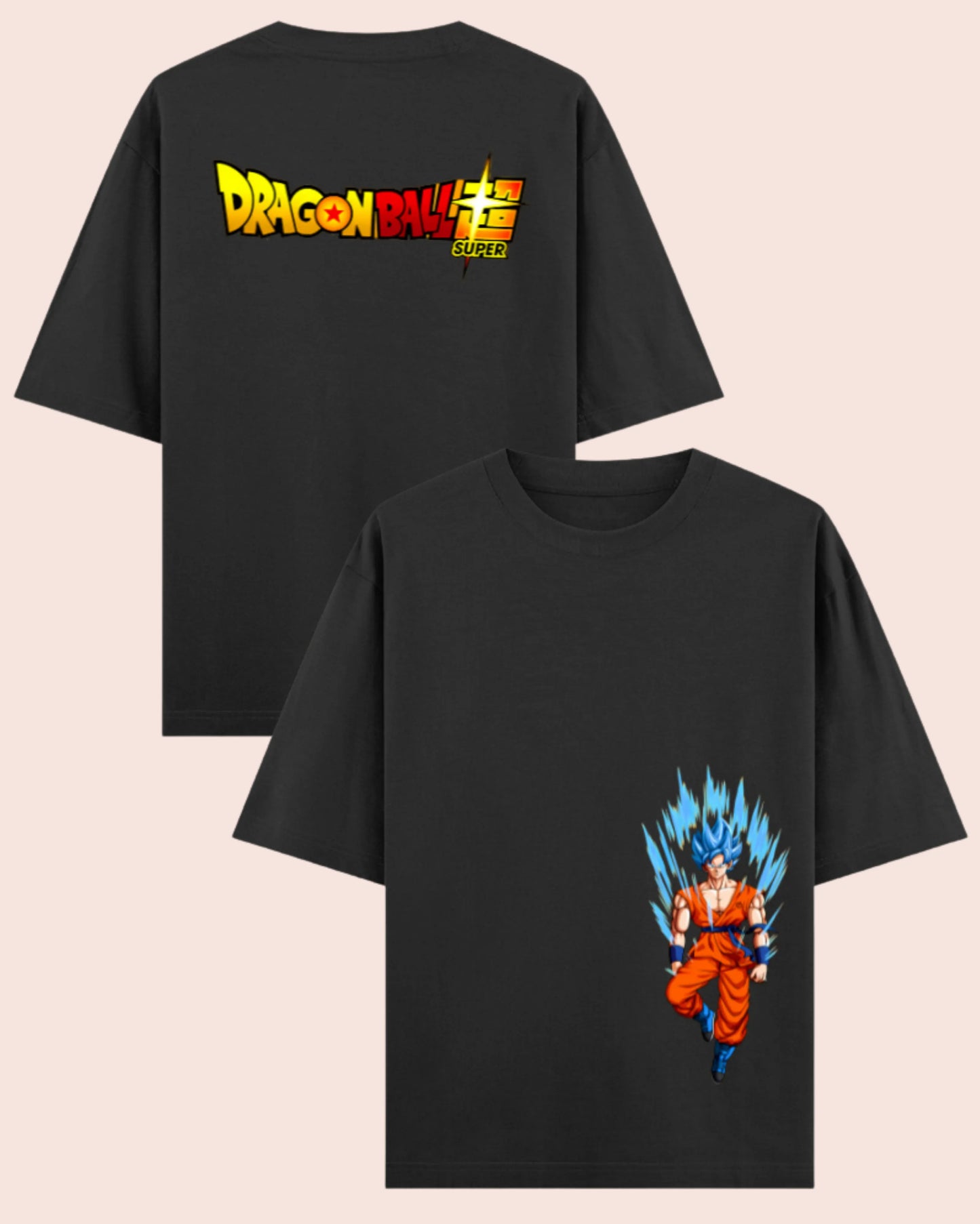 💥 Super Saiyan Blue Surge – Dragon Ball Oversized T-Shirt