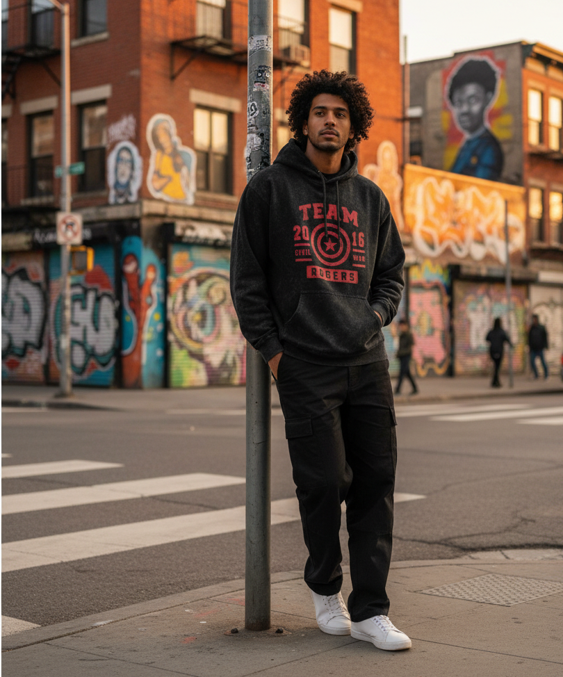 Team Rogers Civil War - Unisex Acid Washed Hoodie