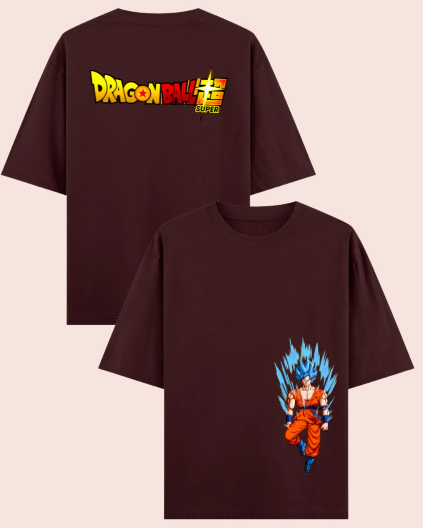💥 Super Saiyan Blue Surge – Dragon Ball Oversized T-Shirt