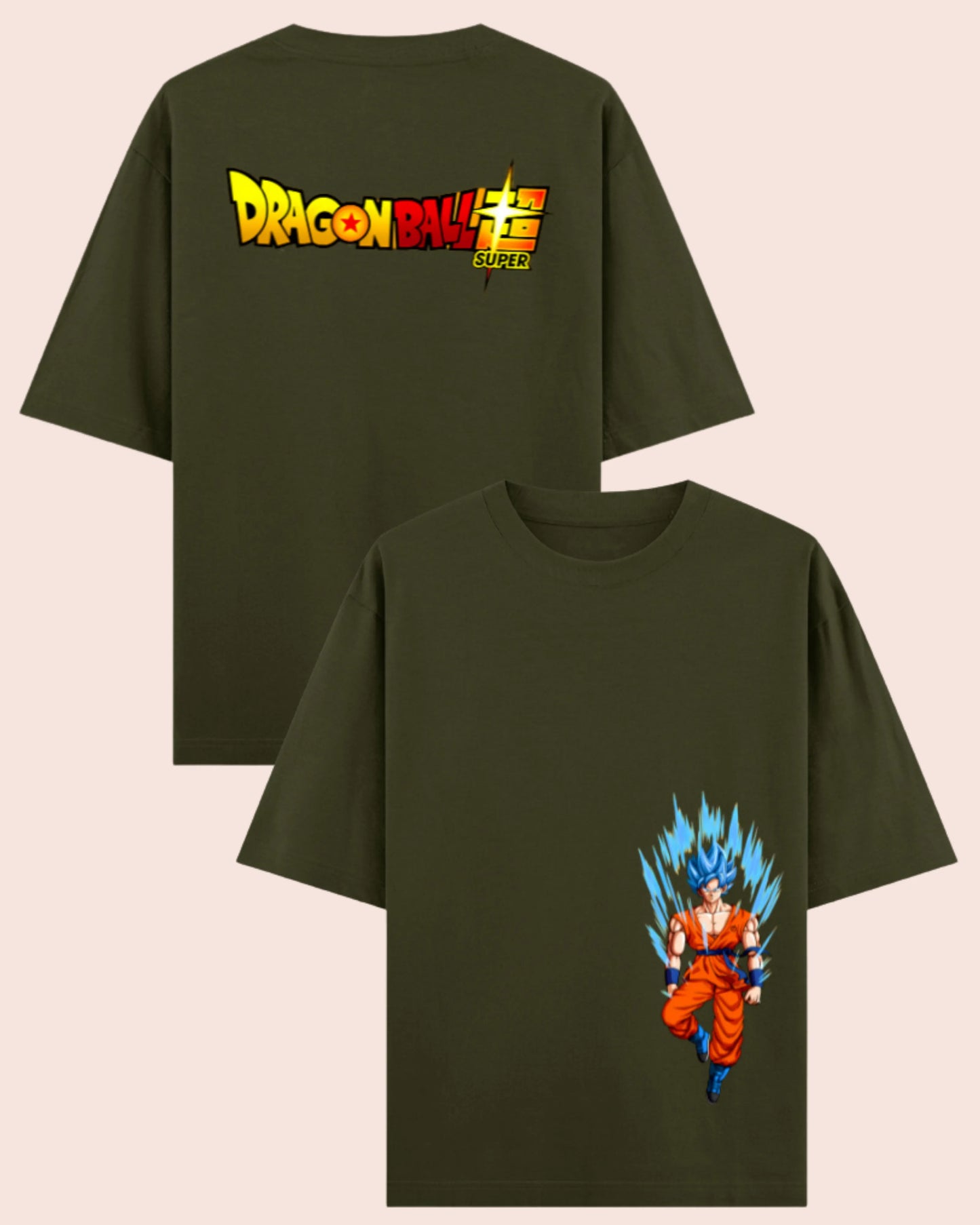 💥 Super Saiyan Blue Surge – Dragon Ball Oversized T-Shirt