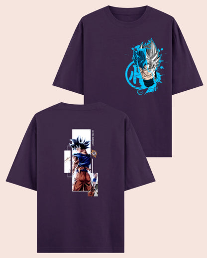 ⚡ Ultra Duality – Goku Instinct x Blue Oversized T-Shirt