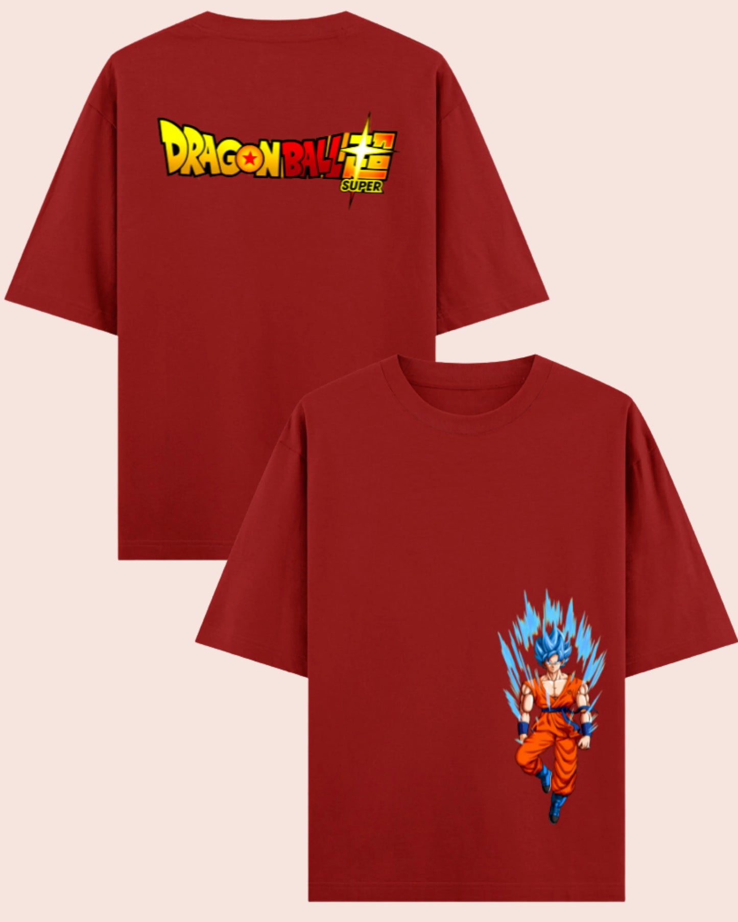 💥 Super Saiyan Blue Surge – Dragon Ball Oversized T-Shirt