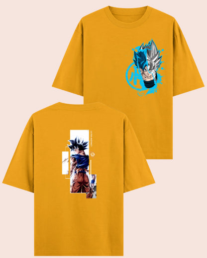 ⚡ Ultra Duality – Goku Instinct x Blue Oversized T-Shirt