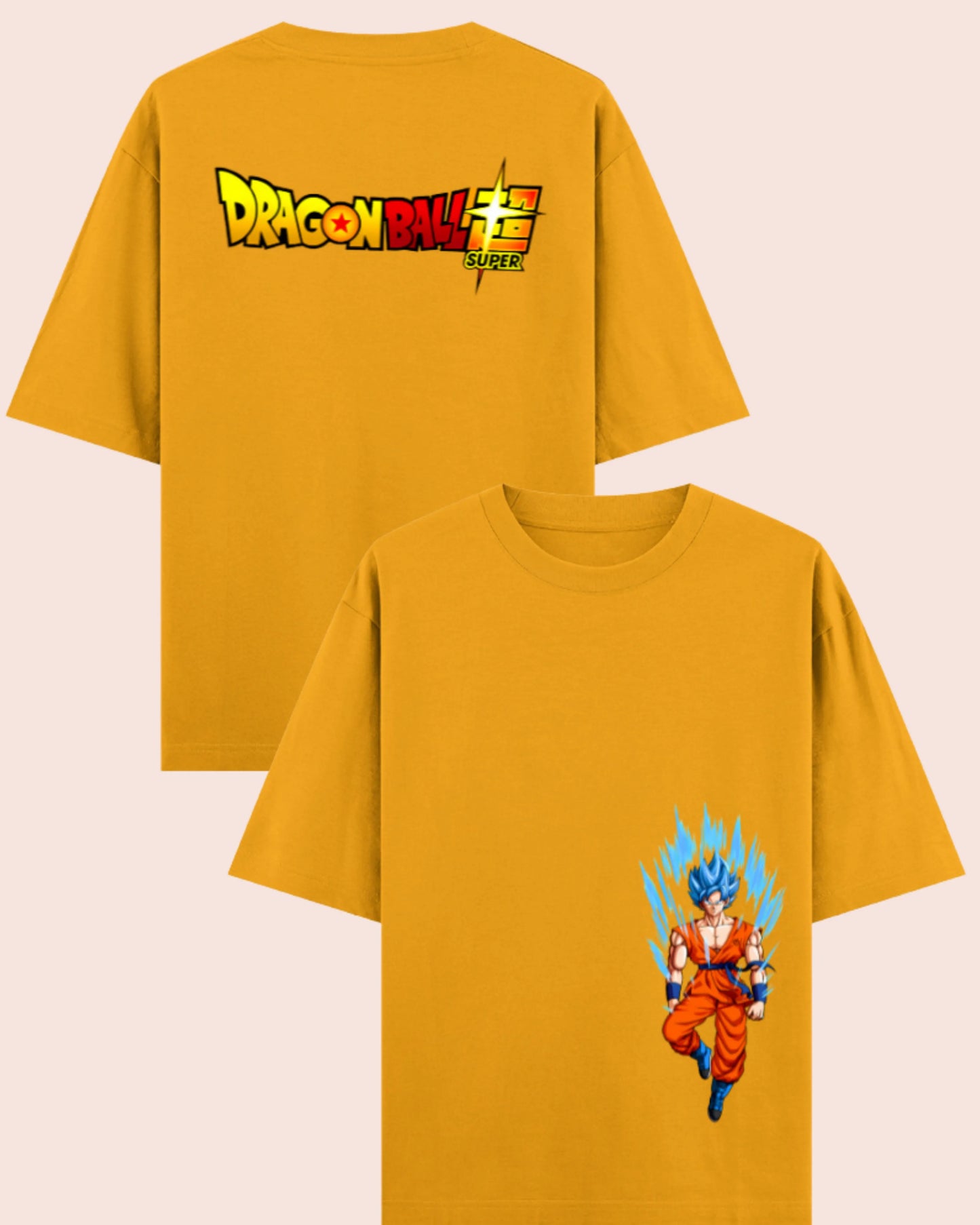 💥 Super Saiyan Blue Surge – Dragon Ball Oversized T-Shirt