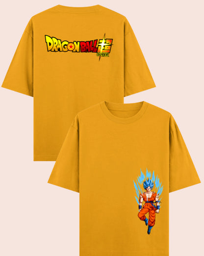 💥 Super Saiyan Blue Surge – Dragon Ball Oversized T-Shirt
